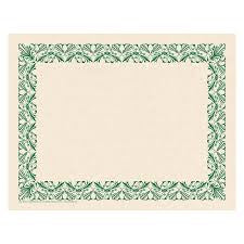 ART DECO GREEN BORDER PAPER