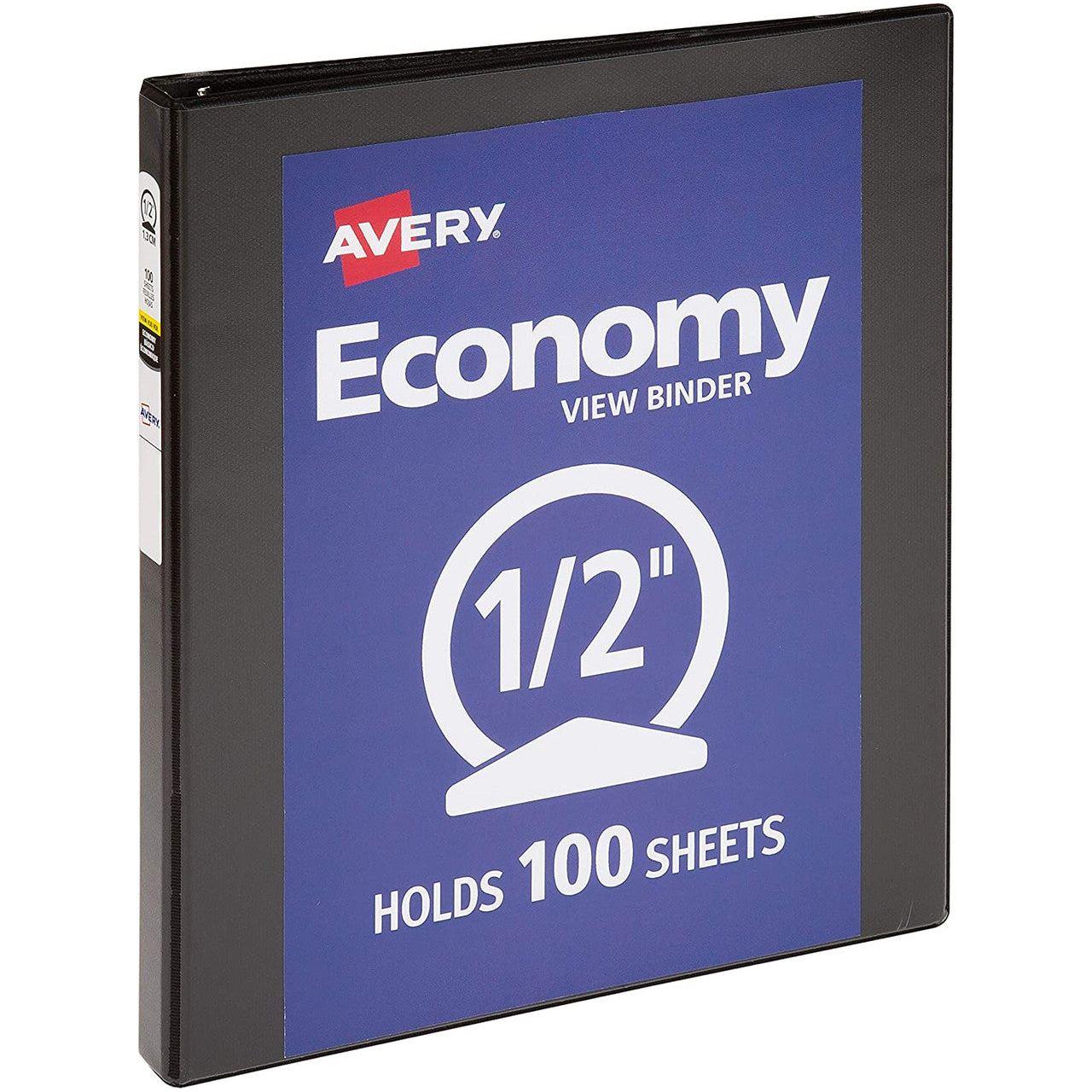AV VIEW BINDER 1/2" BLACK