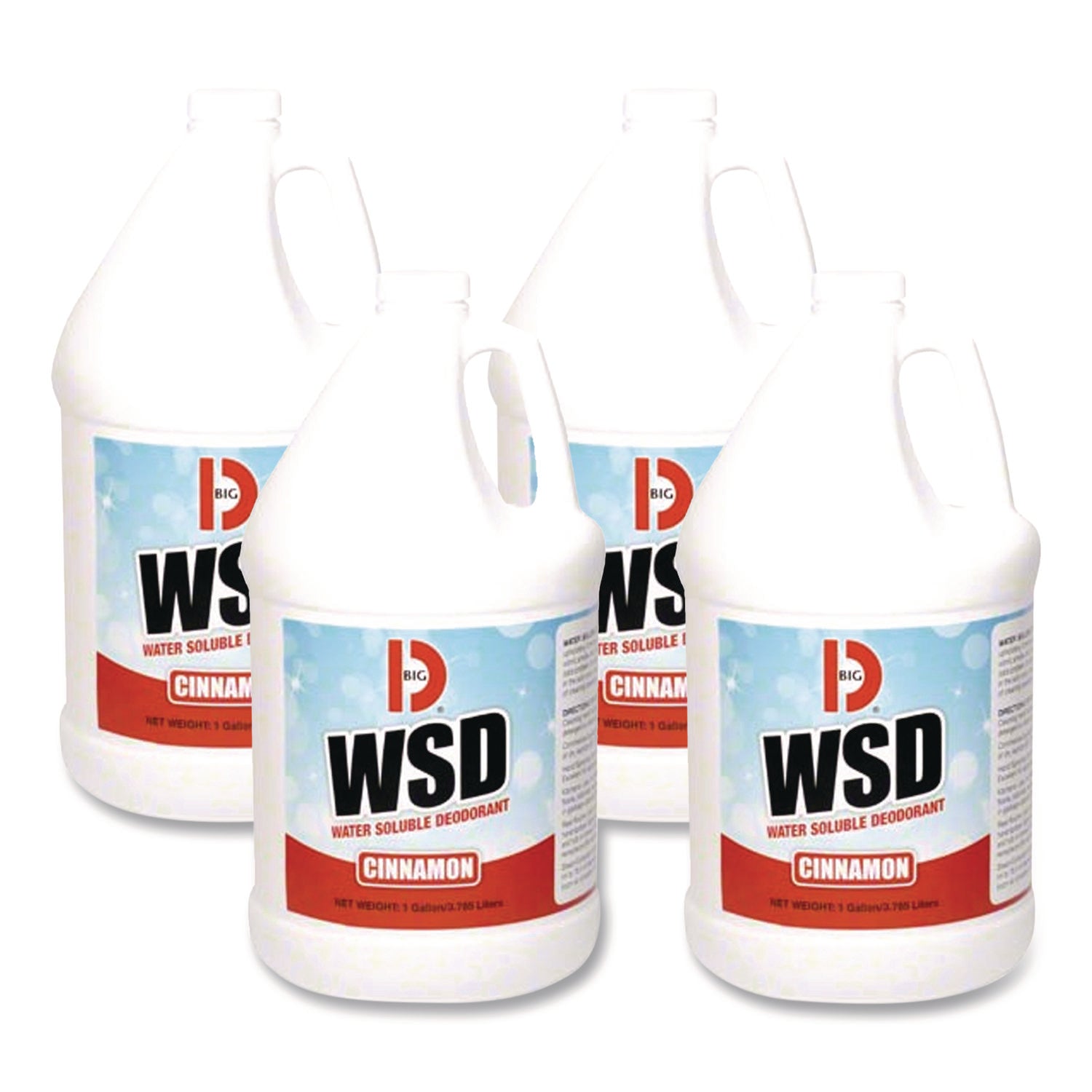 Big D Industries Water-Soluble Deodorant, Cinnamon, 1 gal Bottle, 4/Carton (BGD1611) Case of 4