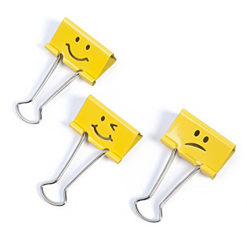 BINDER CLIP EMOJI CANDY YELLOW MEDIUM PQ.20