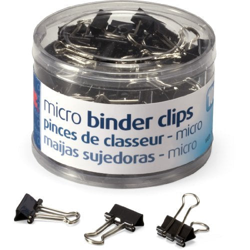 BINDER CLIPS MICRO BLACK PQ.100