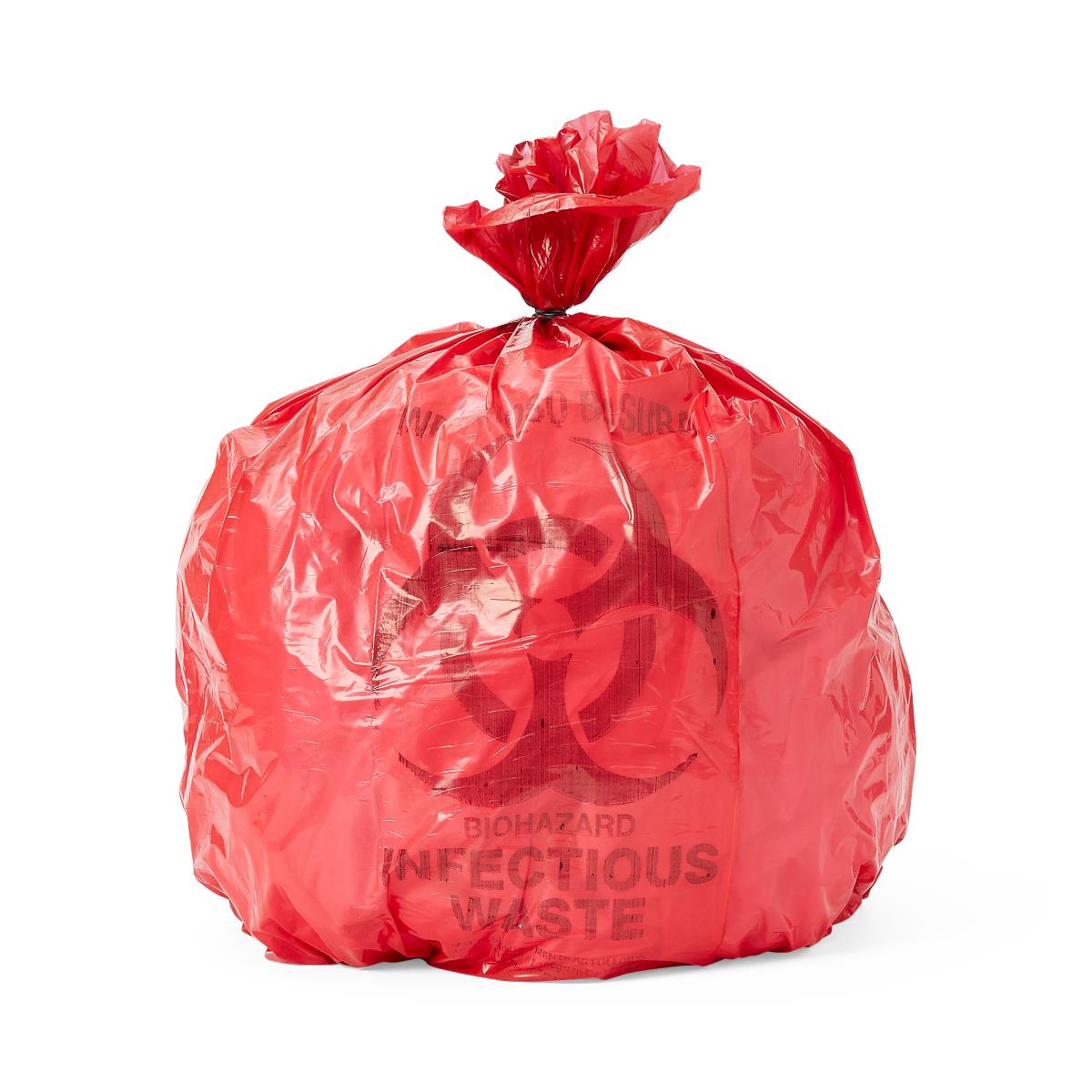 Biohazard Liner, Red, 24 x 26, 1.5 Mil, Flat, 200/CS (NON152426) Case of 200