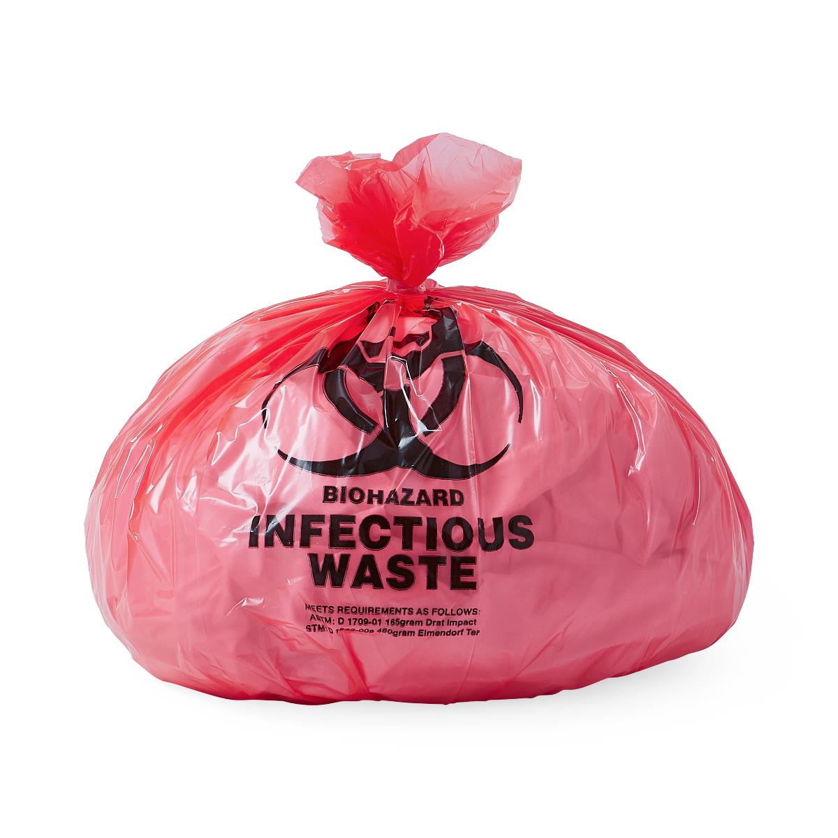 Biohazard Liner, Red, 24" x 32", 1.2 Mil, 25/Roll, 20 rolls (500 Liners)/Case, 25/RL (EVSBL243212RH) 1 Roll
