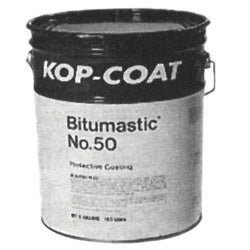 Bitumastic Protective Coatings, No 50, Black/Tar, 1 gal (107-50-1) 4 Gallons