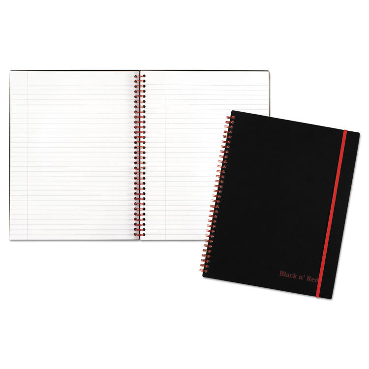Black n' Red Flexible Cover Twinwire Notebooks, SCRIBZEE Compatible, 1-Subject, Wide/Legal Rule, Black Cover, (70) 11 x 8.5 Sheets (JDKK66652) Each