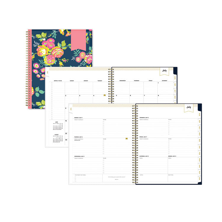 Blue Sky Day Designer Peyton Create-Your-Own Cover Weekly/Monthly Planner, Floral, 11 x 8.5, Navy, 12-Month (July to June): 2025-2026 (BLS107924) Each