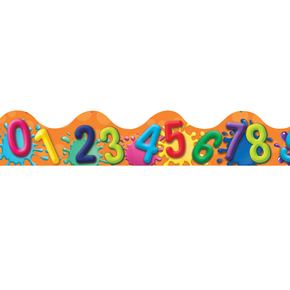 BORDER SCALLOPED COLOR MY WORLD NUMBER