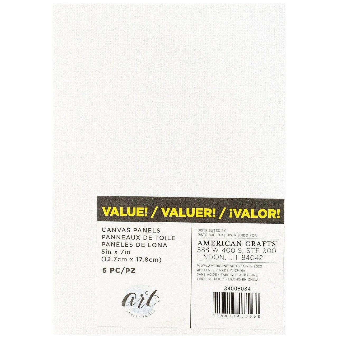 CANVAS PANEL 5PK 5X7IN