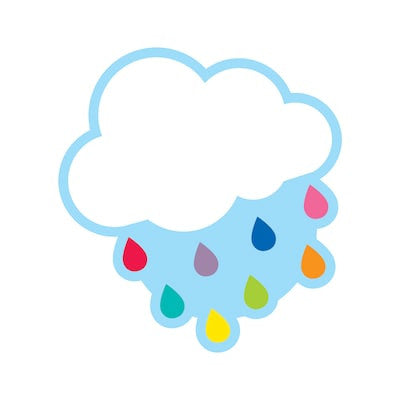 CLOUD WITH RAINDROPS CUT-OUTS