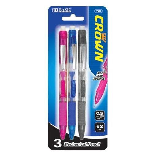 CROWN 0.5 MM MECHANICAL PENCIL PQT. 3