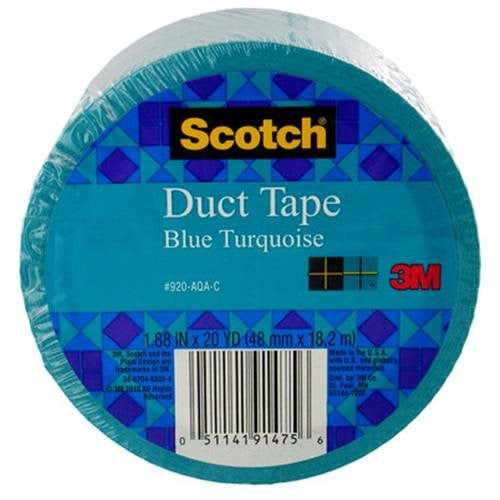 DUCT TAPE 2" X 20YD COLOR BLUE TURQUESA
