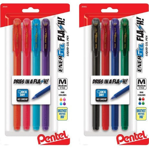 ENERGEL FLASH! LIQUID GEL MEDIUM ASST. INK PQ.4
