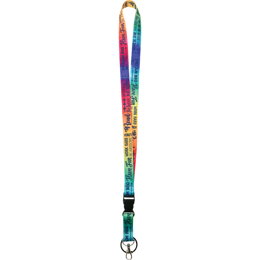 POSITIVE SAYINGS WATERCOLOR LANYARD