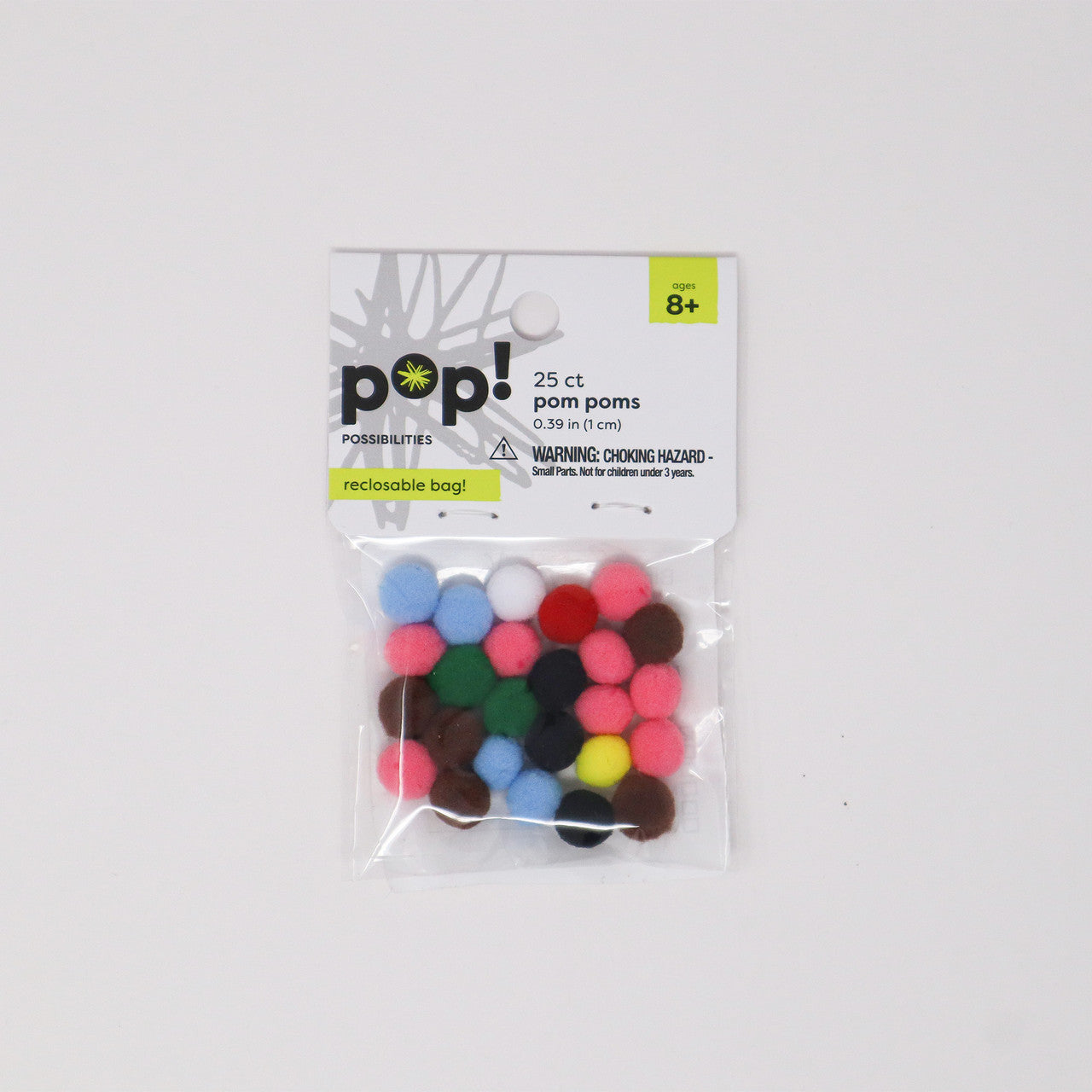 POMS MULTI COLOR 10MM 25PC
