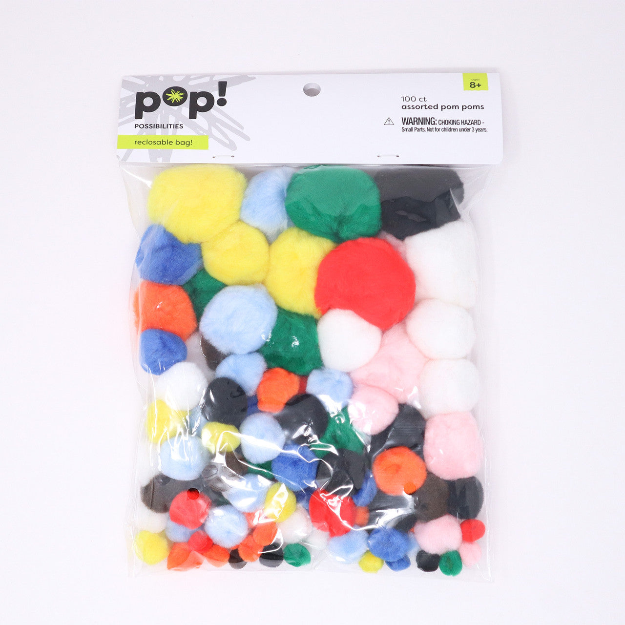 POMS MULTI COLOR ASSORTED 100PCS
