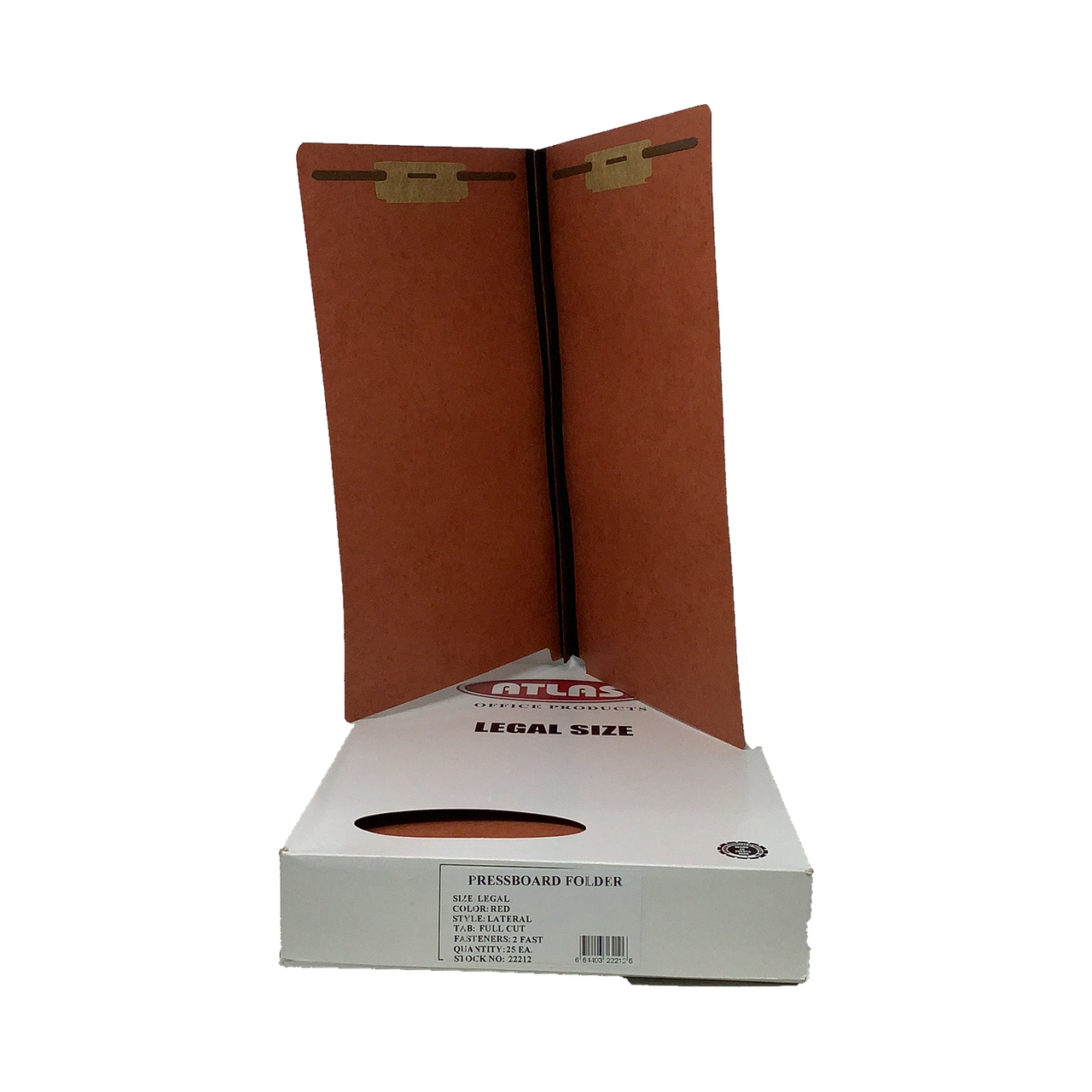 PRESSBOARD FOLDER LATERAL 2 FASTENER RED
