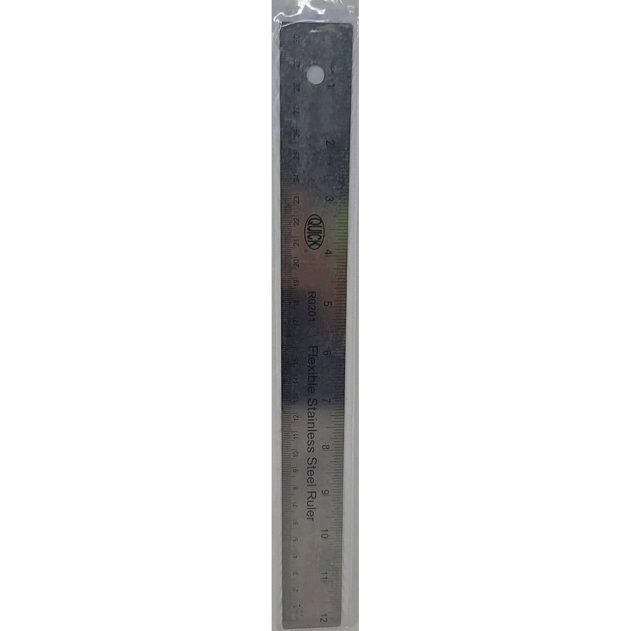 QK REGLA METAL GRIS 12"