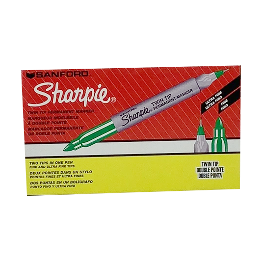 SHARPIE TWIN TIP GREEN (CJ.12)