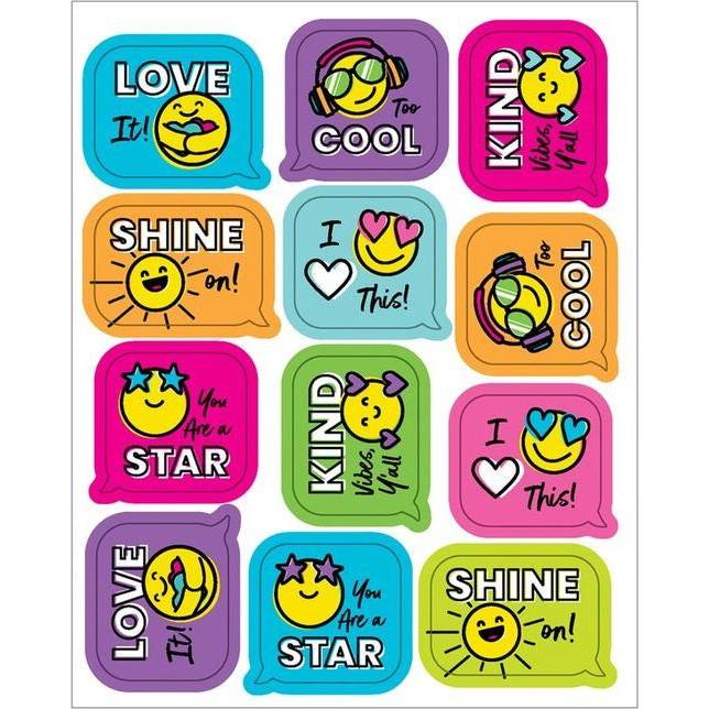 SMILEY FACES MOTIVATIONAL STICKERS 72PCS