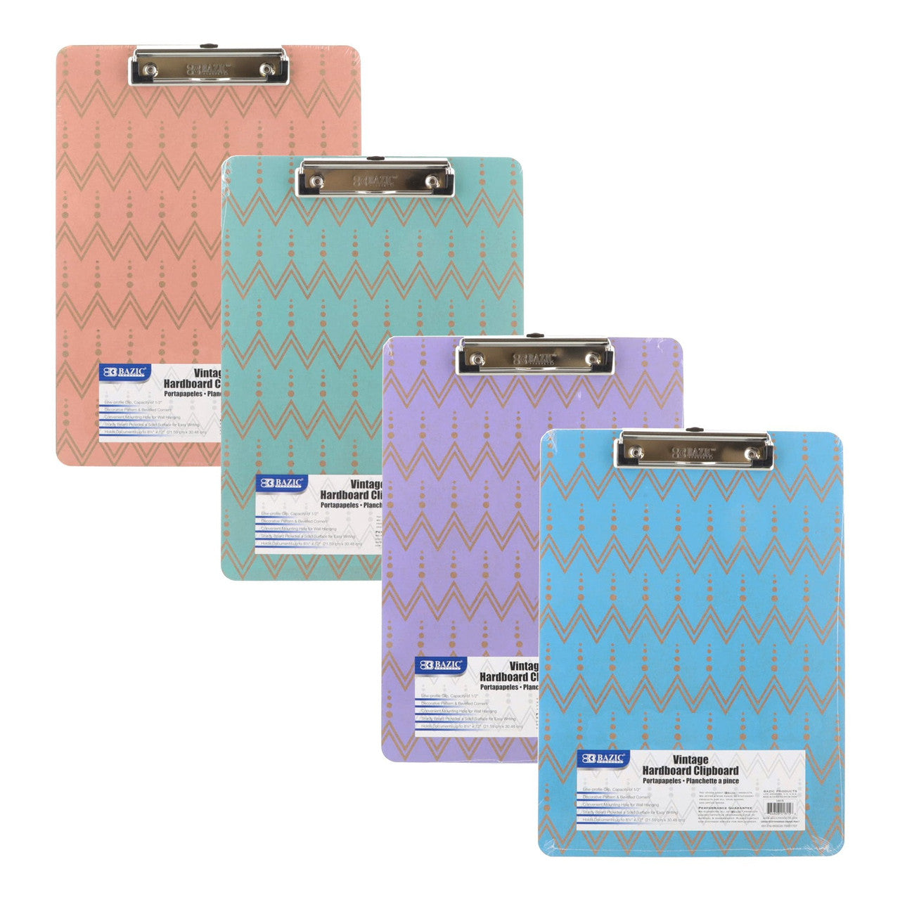 STANDARD VINTAGE HARDBOARD CLIPBOARD ASSORTEDBlue