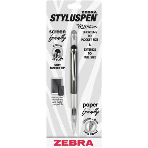 STYLUS PEN TELESCOPIC 1.0 BLACK INK SLATE GREY