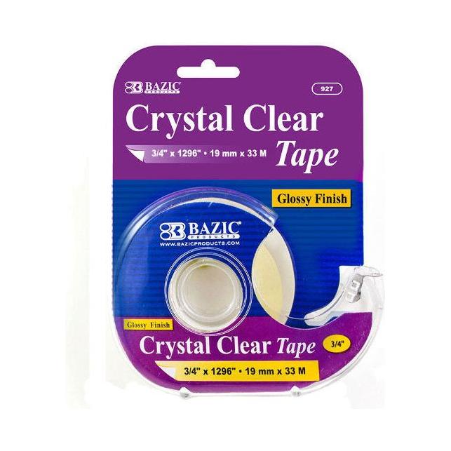 TAPE CLEAR 3/4" X 1296" W/DISPENSER