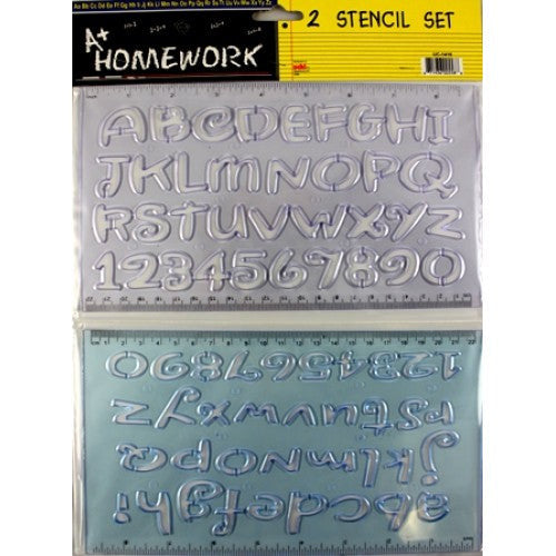 TWO LETTERING STENCIL A