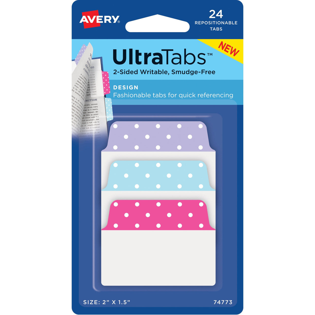 ULTRA TABS 24 MULTIUSE 2-SIDE PASTEL DOTS