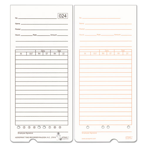 CARD,F/ATR480 TIMECLK,WH