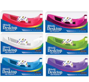 Bazic Core Heavy Duty Desktop Tape Dispenser (942)Red