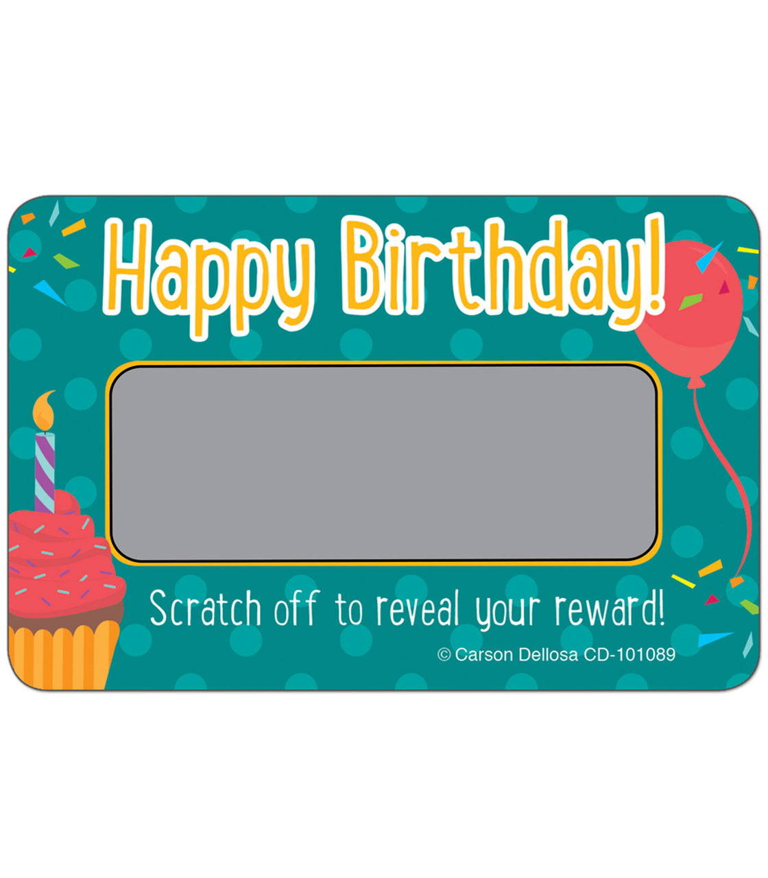 Carson Dellosa Happy Birthday! Scratch Off Awards & Certificates (CD 101089)