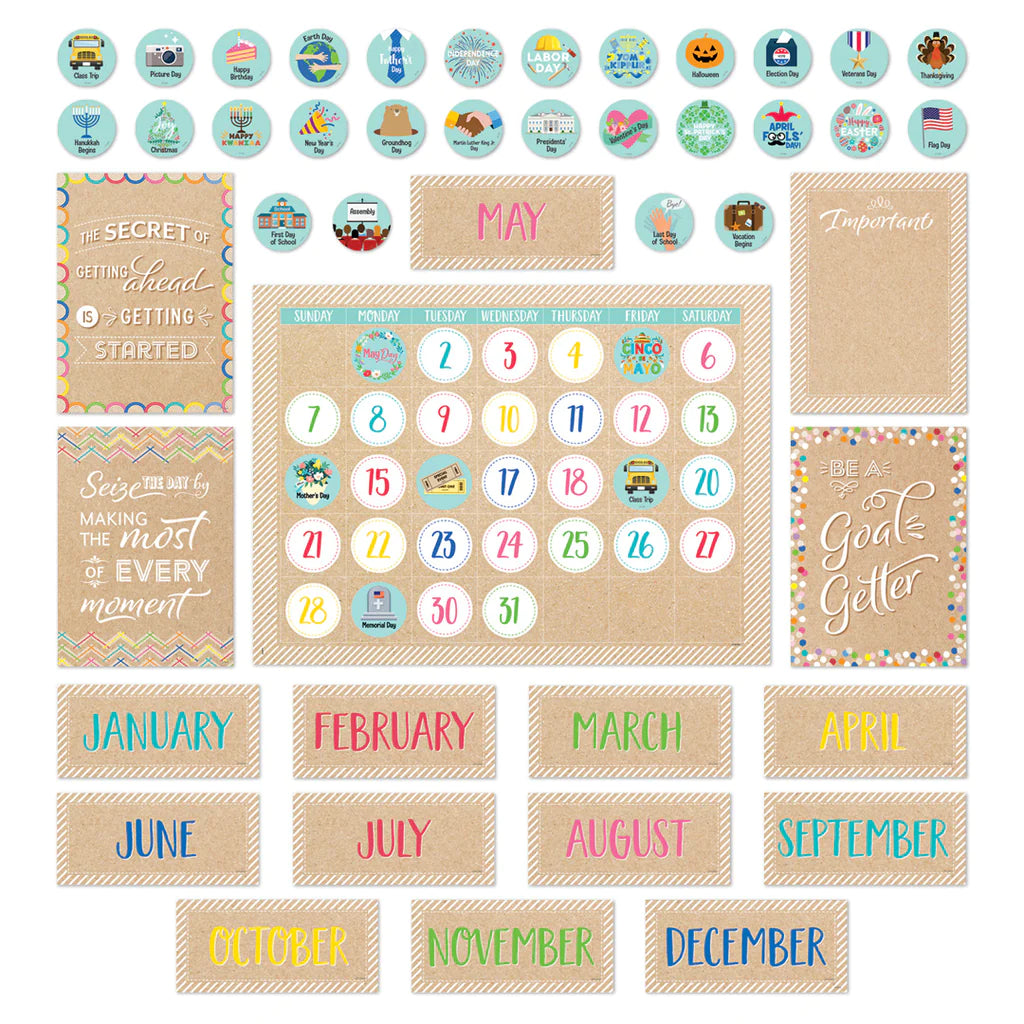 Creative Teaching Krafty Pop Calendar Set Bulletin Board (CTP 10874)