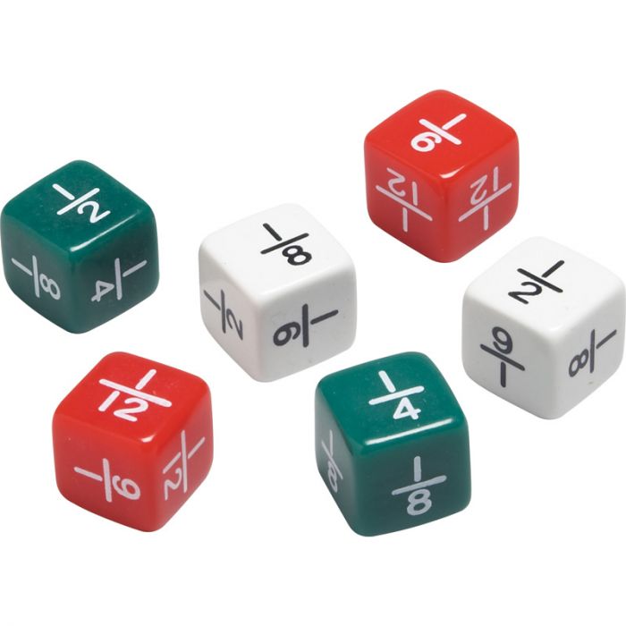 Didax Fraction Dice, 6 PCs (DD 2505)