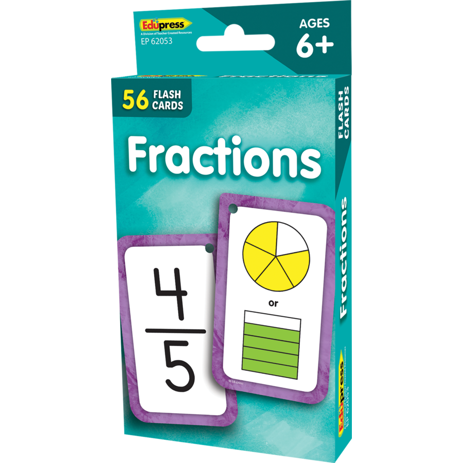 Edupress Fractions Flash Cards, 56 Cards (EP 62053)