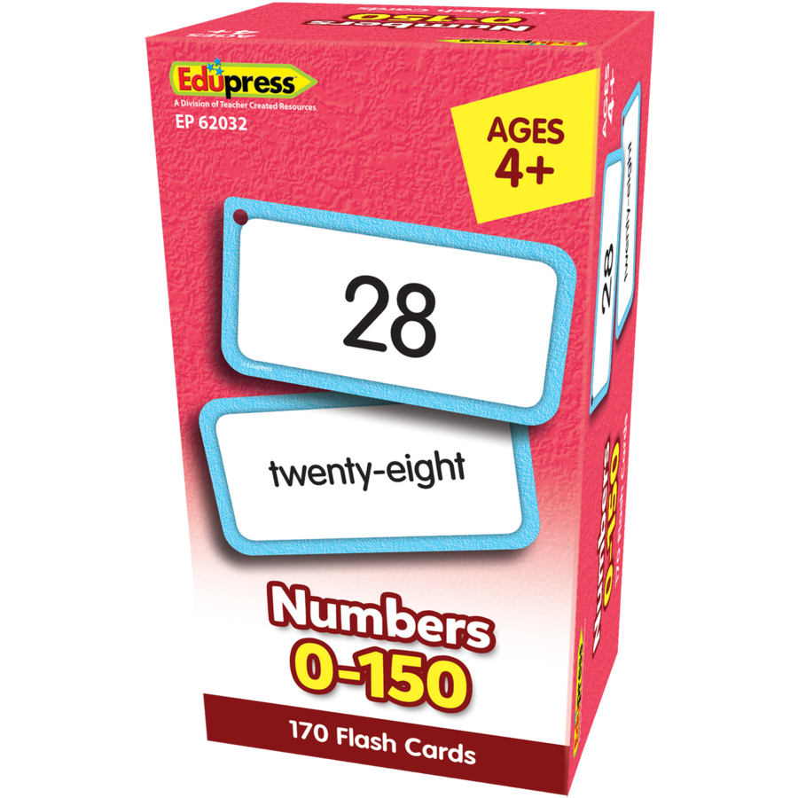 Edupress Numbers 0-150 Flash Cards, 170 Cards (EP 62032)