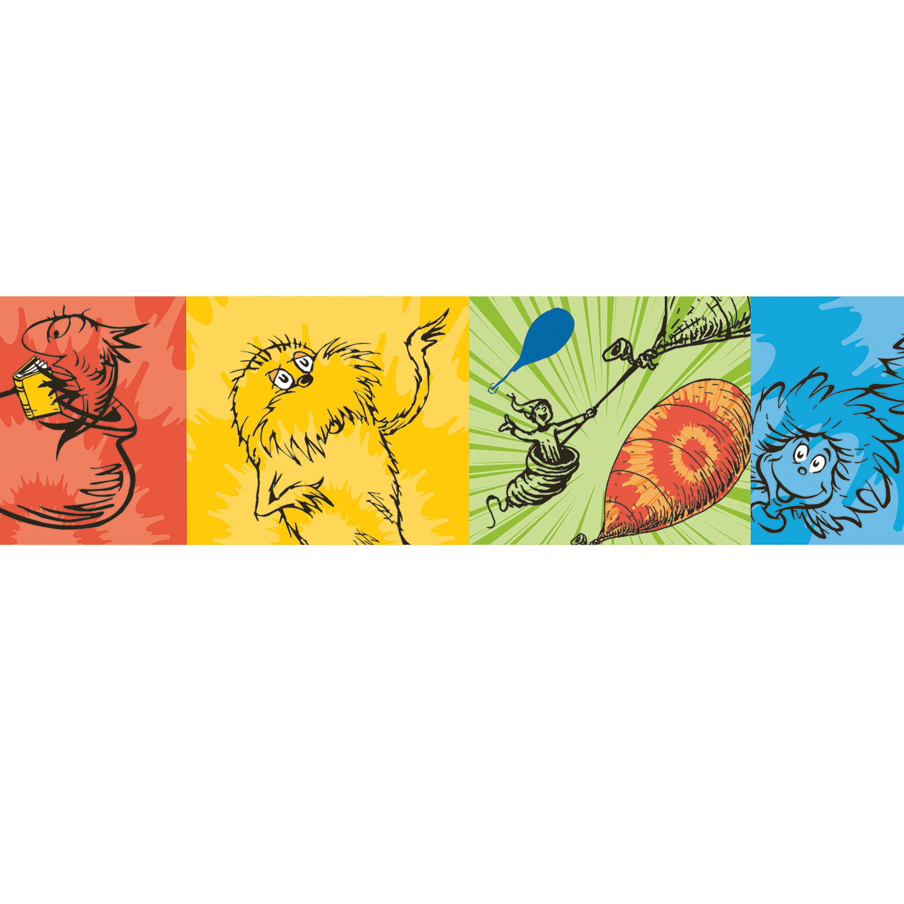 Eureka Dr. Seuss Tie-Dye Characters Deco Trim Extra Wide (EU 846313)