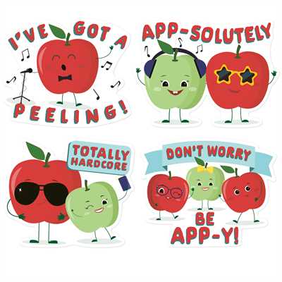Eureka Jumbo Scented Apple Stickers, Pack of 12 (EU 628005)