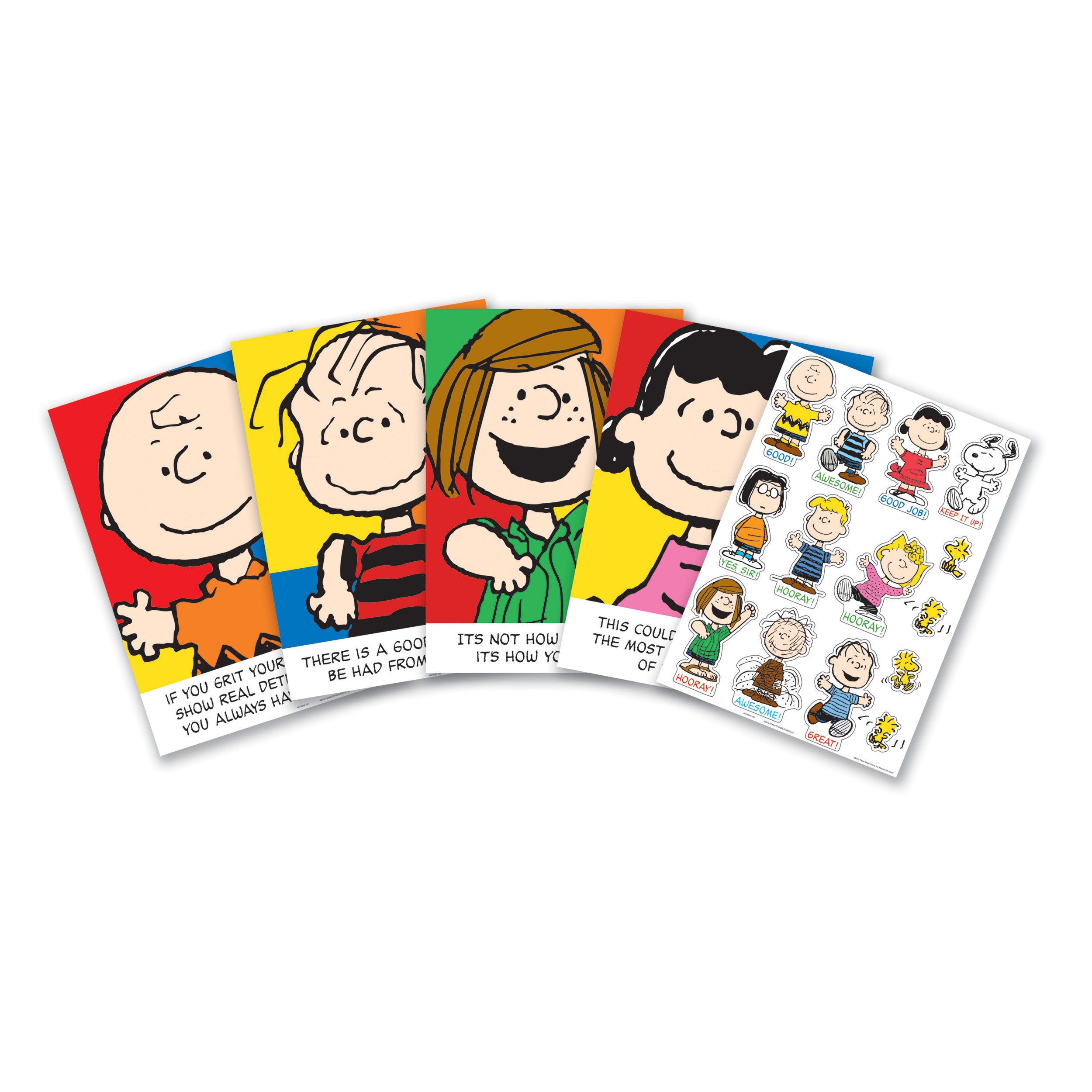 Eureka Peanuts Characters and Motivational Phrases Bulletin Board Set (EU 847659)