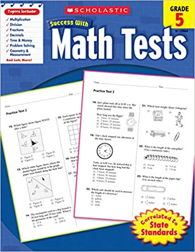 Scholastic Success with MATH TESTS Grade 5 Activity Book (SC 520064)