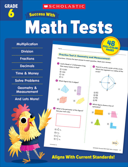 Scholastic Success With Math Tests: Grade 6 Activity Book (SC 735531)