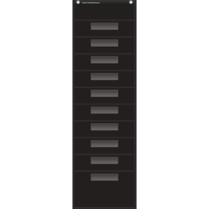Teacher Created Black 10 Pocket File Storage Pocket Chart (TCR 20841)