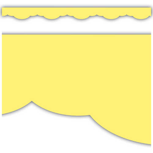 Teacher Created Lemon Yellow Fancy Scallops Border Trim (TCR 9137)