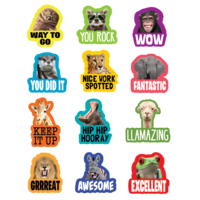 Teacher Created Resources Go Wild Animals Stickers (TCR 6855)