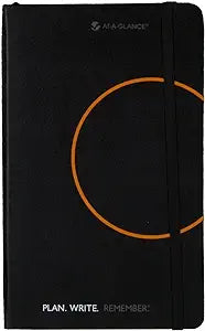 AT-A-GLANCE Plan Write Remember 2Days Planning Notebook, Undated, 8 1/2x11 Black
