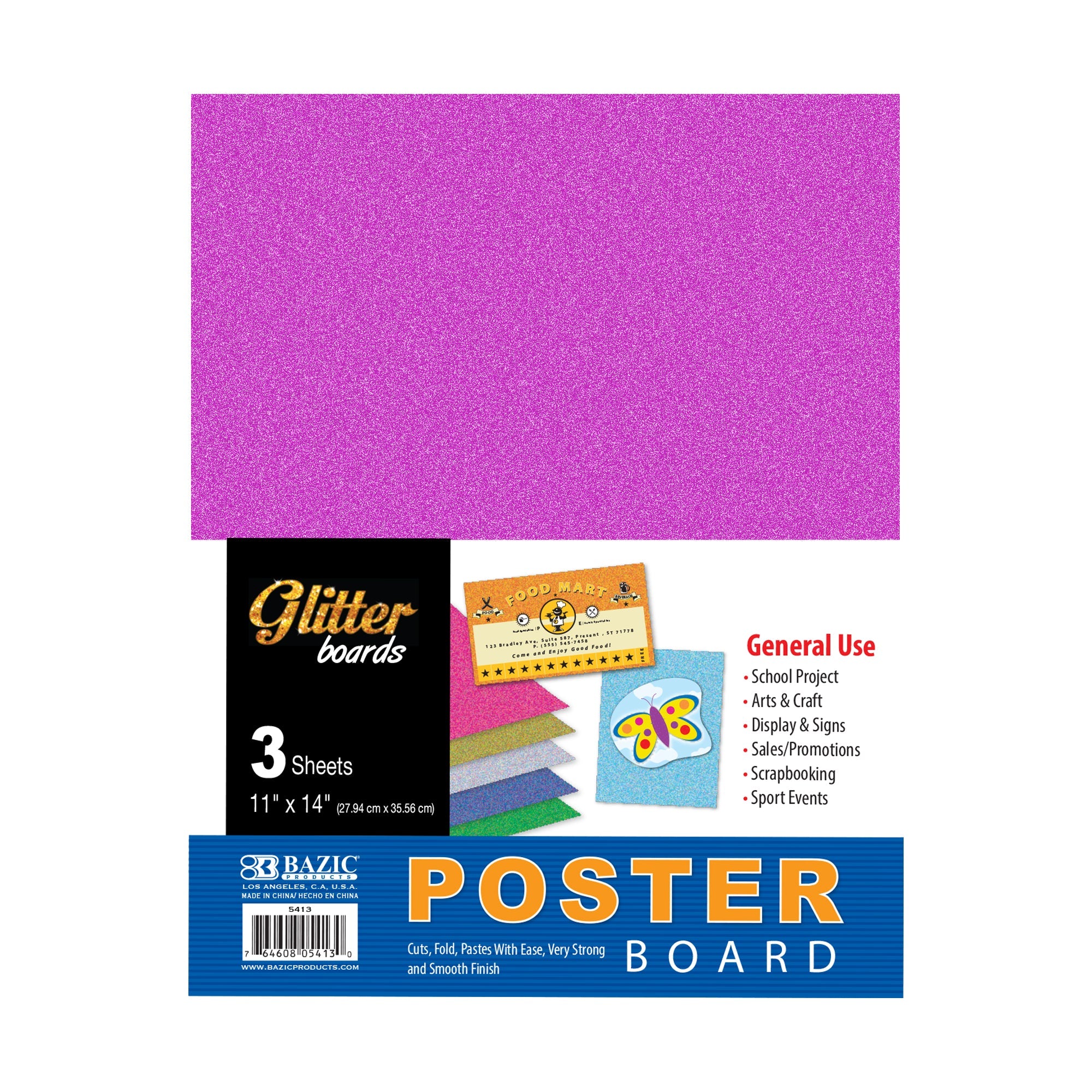 BAZIC 11" * 14" GLITTER POSTER BOARD