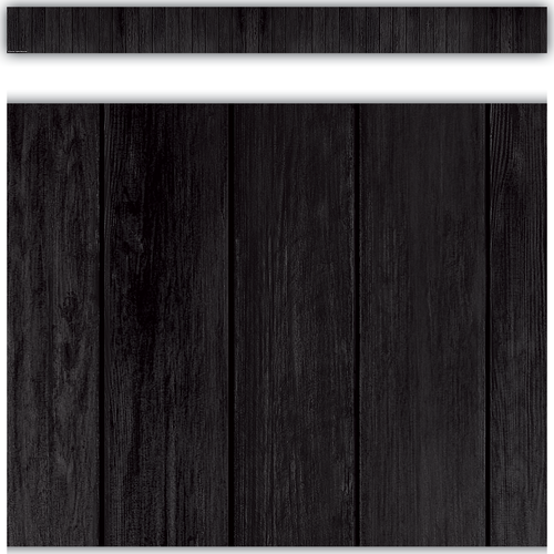 Teacher Created Resources Black Wood Straight Border Trim (TCR 9119)