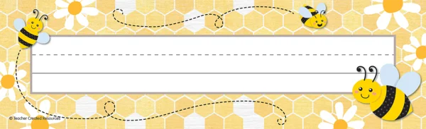 Teacher Created Resources Buzzing Bees Flat Name Plates (TCR 6909)