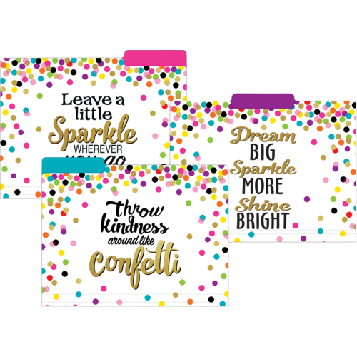 Teacher Created Resources File Folders, Variety of StylesGold Foil