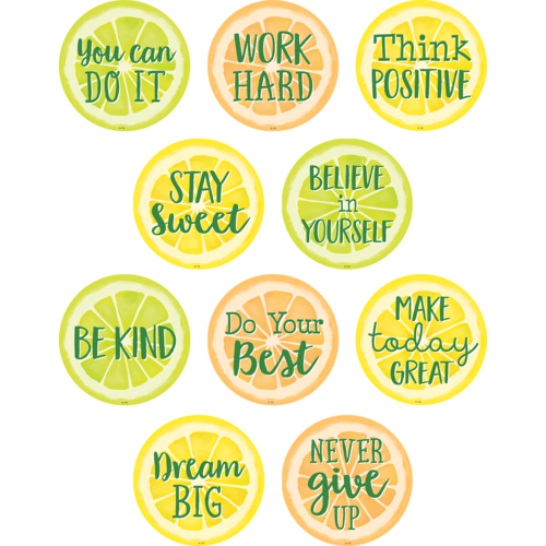 Teacher Created Resources Lemon Zest Positive Sayings Accents, 30 Pack (TCR8480)