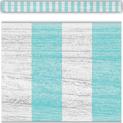 Teacher Created Resources Vintage Blue Stripes Straight Border Trim (TCR8702)